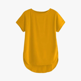 Camiseta Feminina de Algodão Gola Redonda Lisa