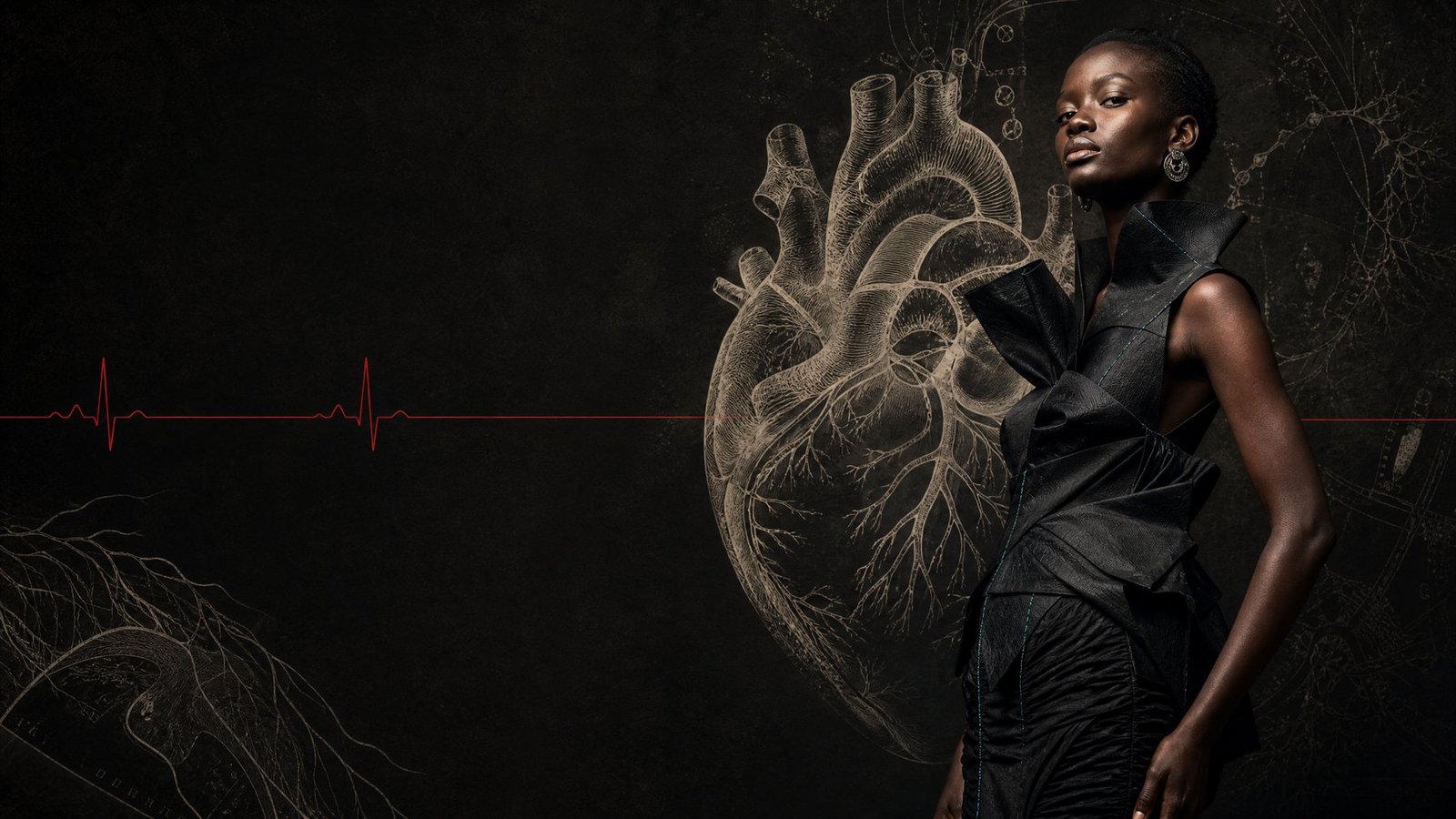 Editorial de moda inspirado em anatomia e arte médica
